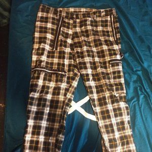 Dogpile plaid bondage pants 36x32